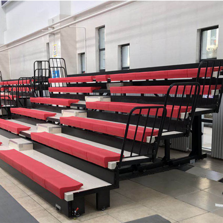 Outdoor  Indoor portable telescopic Bleachers Stadium Seating Movable steel Material Grandstand gym Fixed telescopic bleachers