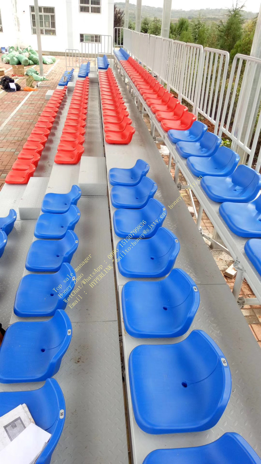 Stadium seat folded Adjustable Portable Soccer Stadium Seat chair with Padded Cushion