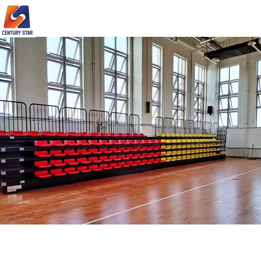 Manual Controlled Hdpe Retractable Bleacher Seating Retractable Tribune