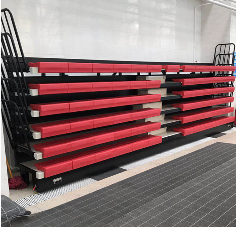 Outdoor  Indoor portable telescopic Bleachers Stadium Seating Movable steel Material Grandstand gym Fixed telescopic bleachers