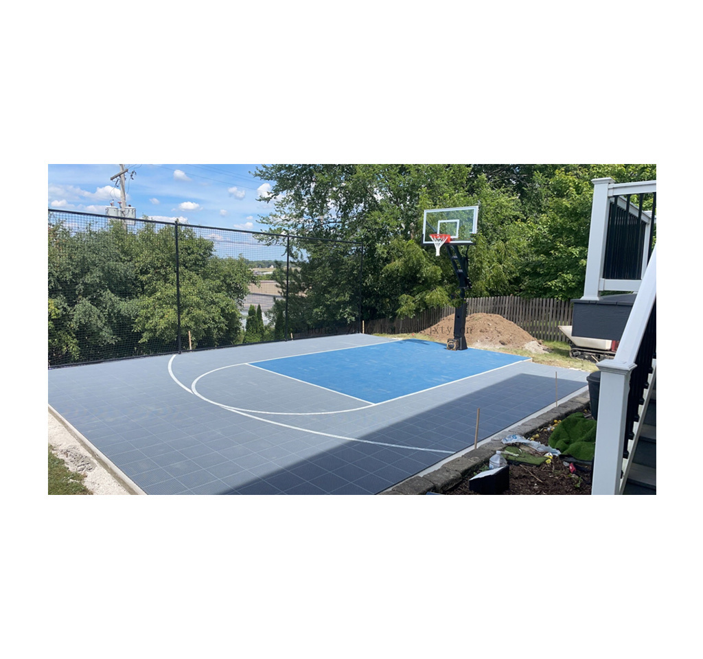 Anti UV polypropylene floor plastic tile for sports field removable basketball court