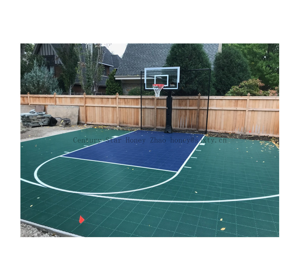 Anti UV polypropylene floor plastic tile for sports field removable basketball court