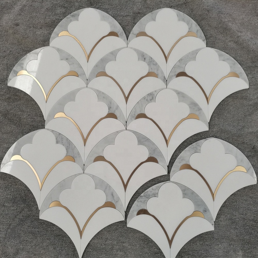 Century Mosaic Waterjet Marble Mosaic Marble Floor and Wall Tiles Design