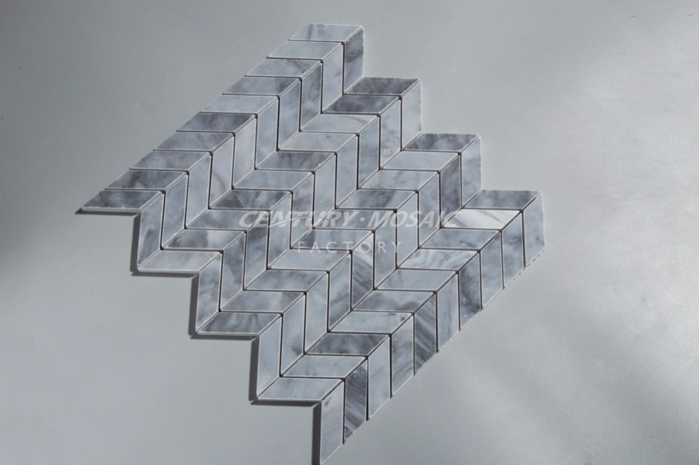 milano grey marble chevron mosaic tile for kitchen wall tile