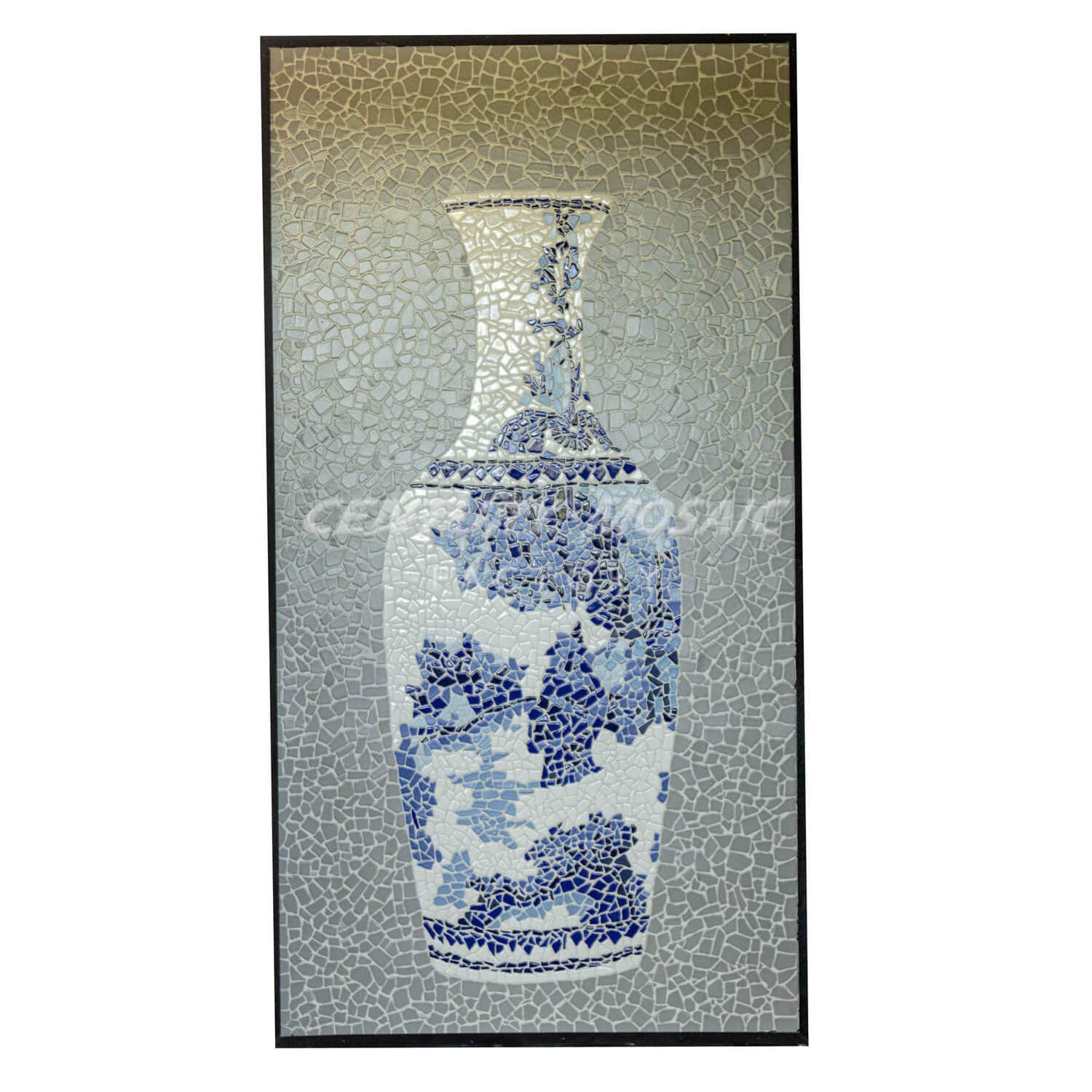 Centurymosaic Wholesale Custom Mural Flower Vase Design Porcelain Pebble Art Mosaic Tile Outdoor Floor