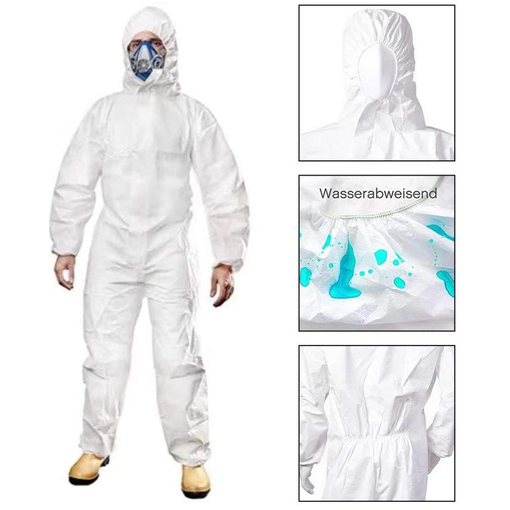 SF 55gsm disposable hazmat coverall suit protection uniform coverall overalls