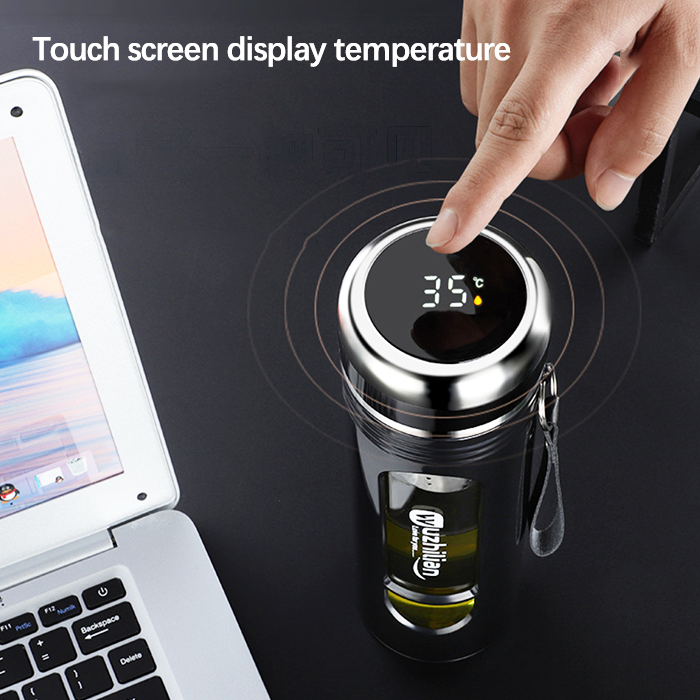 Aeofa Intelligent temperature measurement glass cup tea water separation tea cup portable water cup