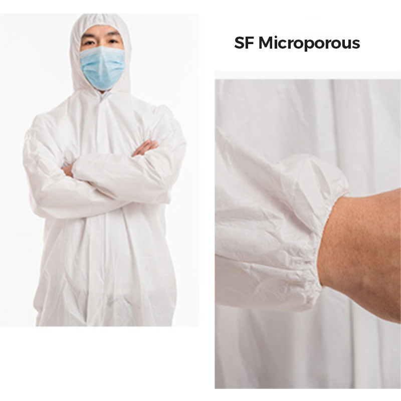 Aeofa Liquid Resistant Ppe Microporous Non Woven Work Coverall Disposable Suit