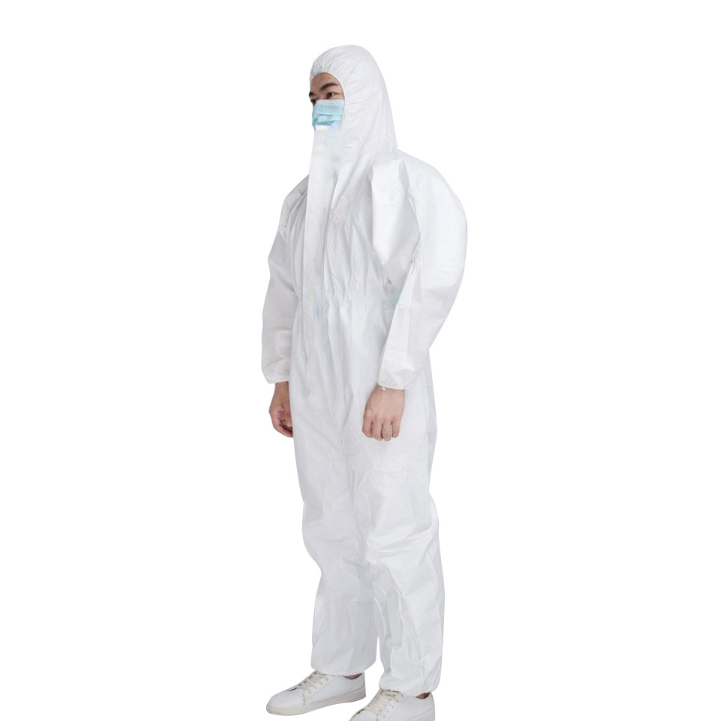 SF 55gsm disposable hazmat coverall suit protection uniform coverall overalls