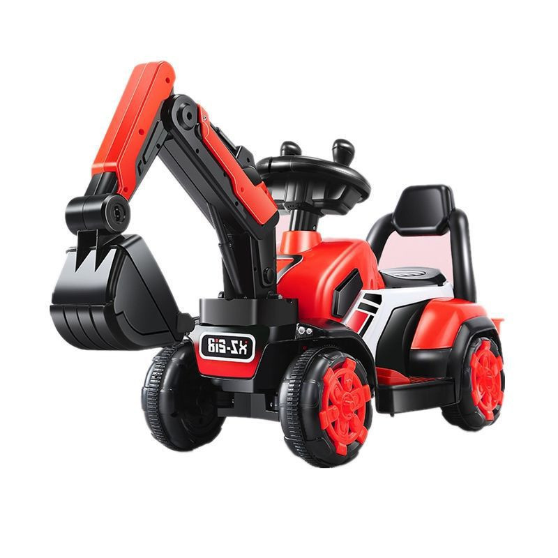 Wholesale electric excavator ride on toy children's excavator toy battery 12v baby kids electric car beach excavator