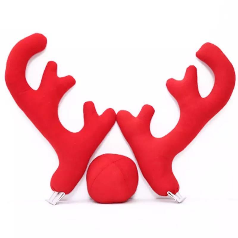 Christmas Car Decoration Home Car Antlers Buckhorn Set Decoration Covers Christmas Gifts Wedding Xmas Party Decoration for Cars