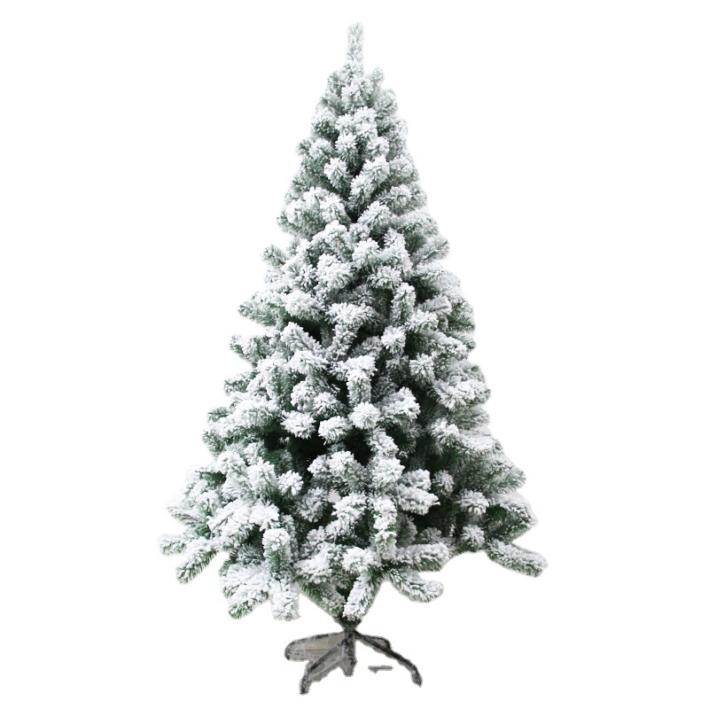 High quality 1.5m 1.8m 2.1m White Snow Spraying White Flocked Christmas Tree sales