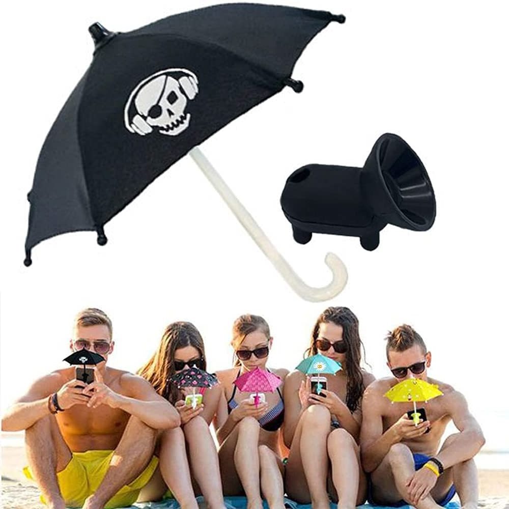 Customize Unique Mini Toy Phone Umbrella With Phone Holder Mini Umbrella For Phone