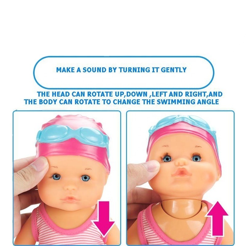 2020 hot selling summer interactive toy 13 inch realistic baby swimming doll with movable joints