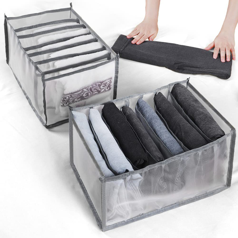 Portable Mesh Storage Grid Washable Closet Mesh Storage Drawer For Jeans And Underwear