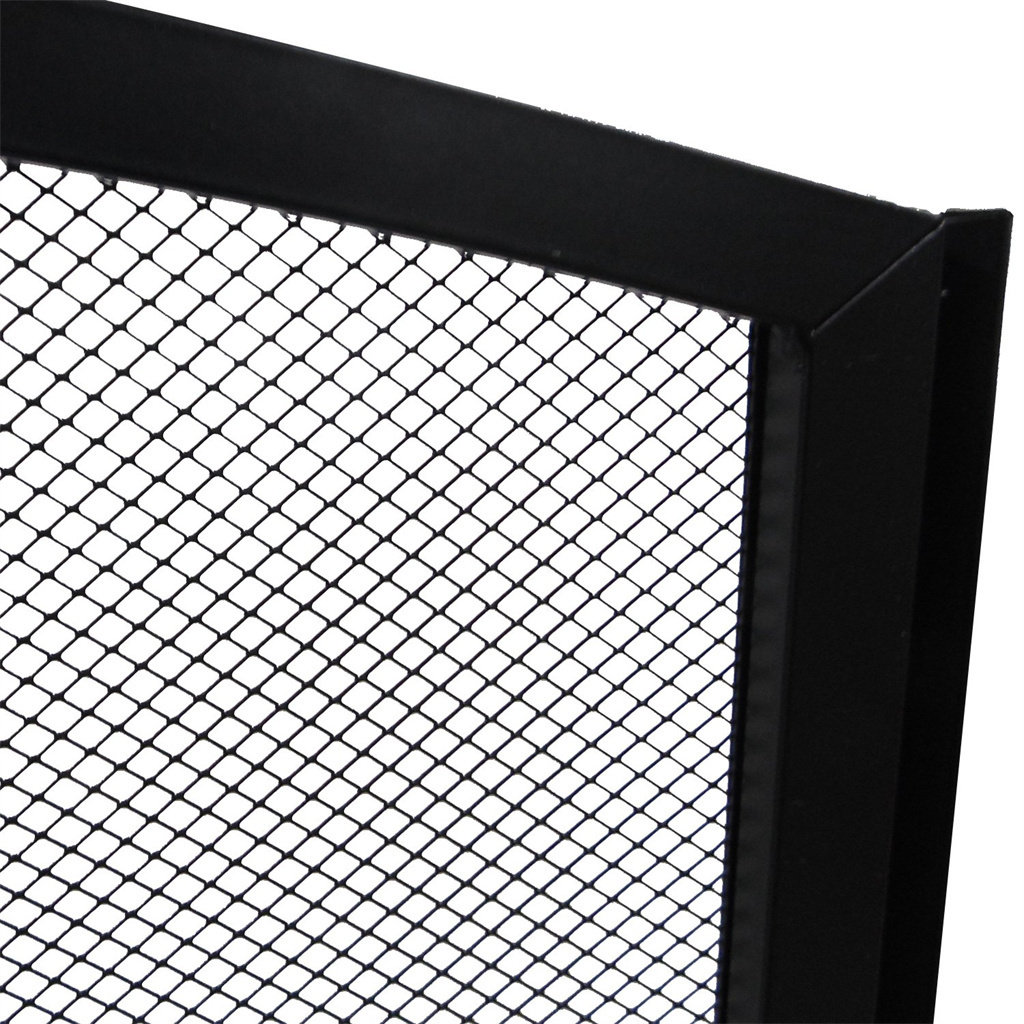 3 Panel Decoration Foldable Fireplace Accessories Spark Screen Metal Iron Fire Pit Wire Mesh Screen Modern Door Screen