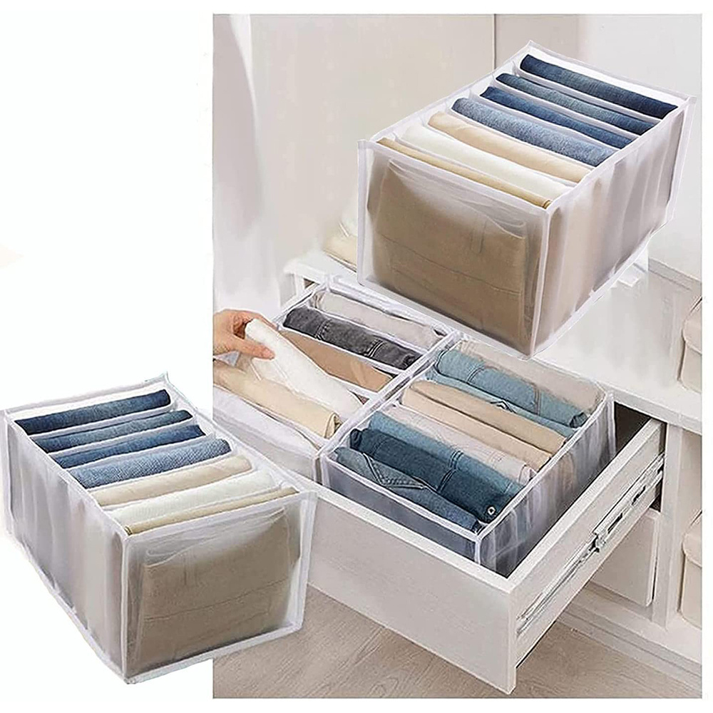 Portable Mesh Storage Grid Washable Closet Mesh Storage Drawer For Jeans And Underwear