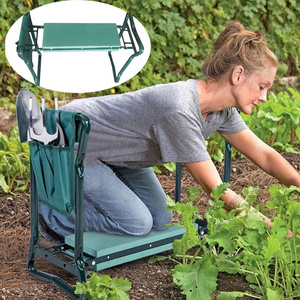 Folding Garden Kneeler Stool Heavy Duty Kneeling Pad and Seat with Tool