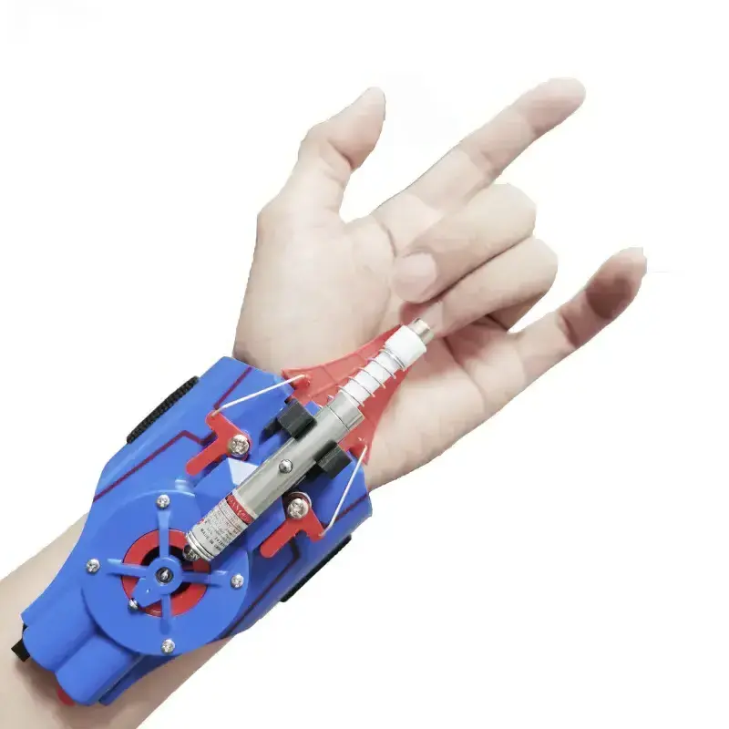 Cosplay spiderman shooter boys Luminous Light Wrist Launcher String Shooters Toy For kids