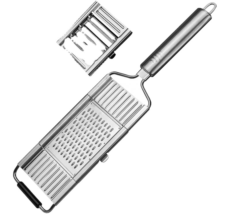 3 in 1 Flat Multifunction Manual Hand Stainless Steel Carrot Potato Onion Cabbage Shredder Vegetable Grater for Kitchen