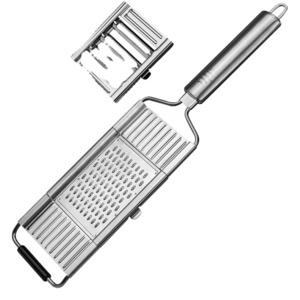 3 in 1 Flat Multifunction Manual Hand Stainless Steel Carrot Potato Onion Cabbage Shredder Vegetable Grater for Kitchen