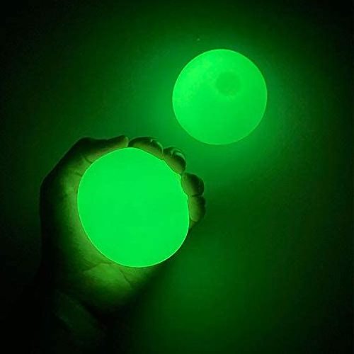 Relieve stress luminescent decompression toys soft glow wall stick balls