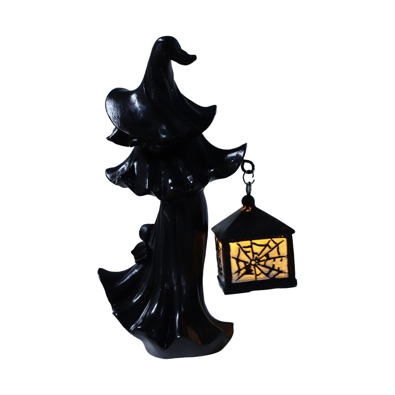 Halloween Garden Decoration Hell Messenger Lantern Decoration Witch Resin Sculpture Decoration Ghost Statue