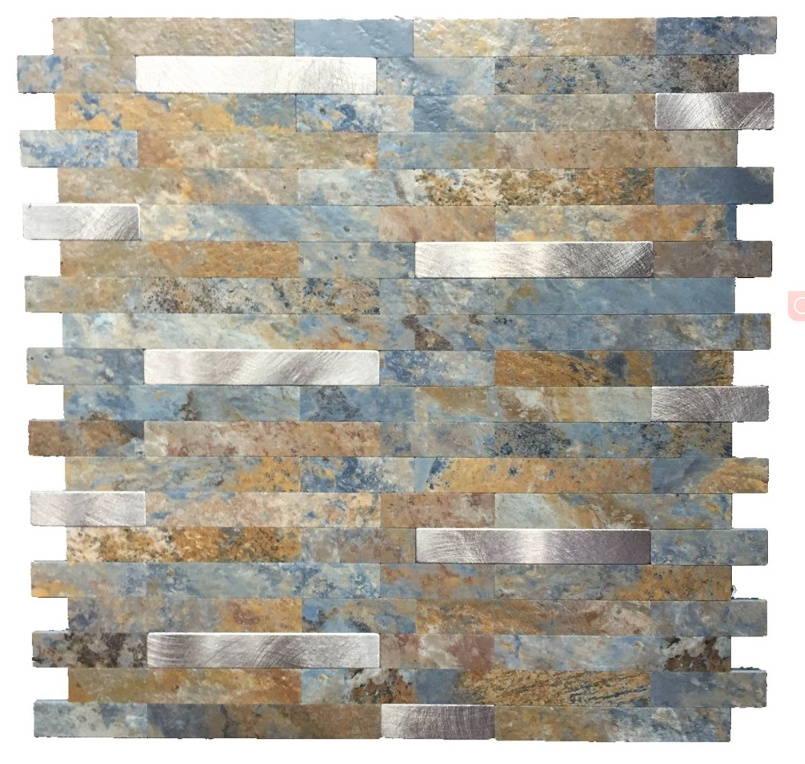 USA New Trend Peel and Stick Faux Stone No Grout Backsplash Tile for Kitchen