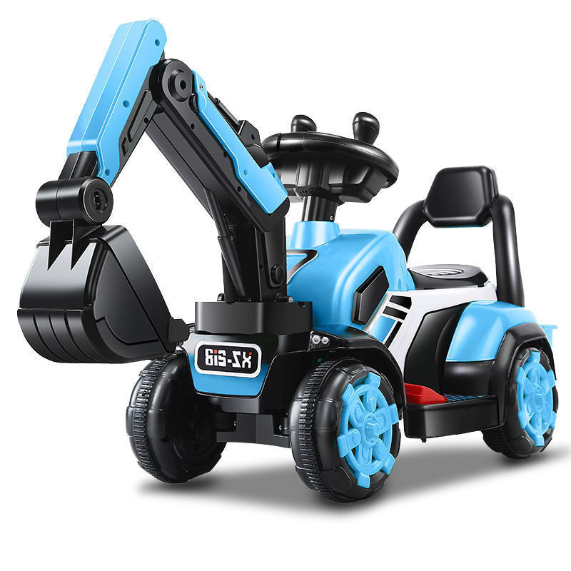 Wholesale electric excavator ride on toy children's excavator toy battery 12v baby kids electric car beach excavator