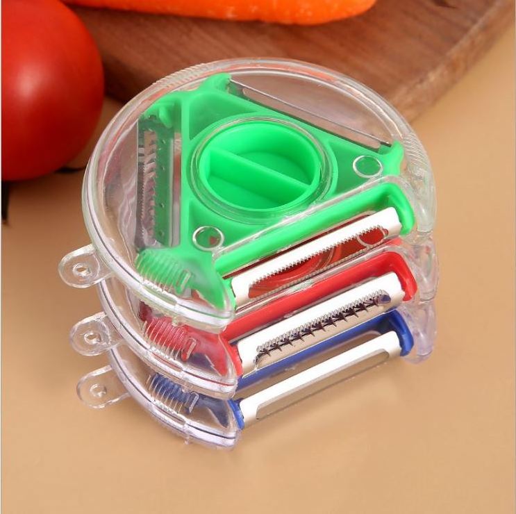 Three-in-one multi-functional kitchen peeler Magic Trio Peeler Set Slicer Stainless Steel Peeler Shredder Julienne Cutter