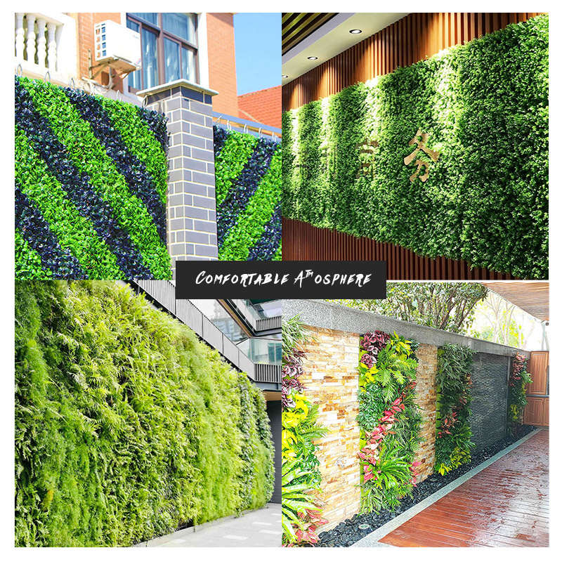 Home Decoration Wall Privacy Artificial Faux Leaves Trellis Fence Expandable Artificial Leaf Trellis for Landscaping