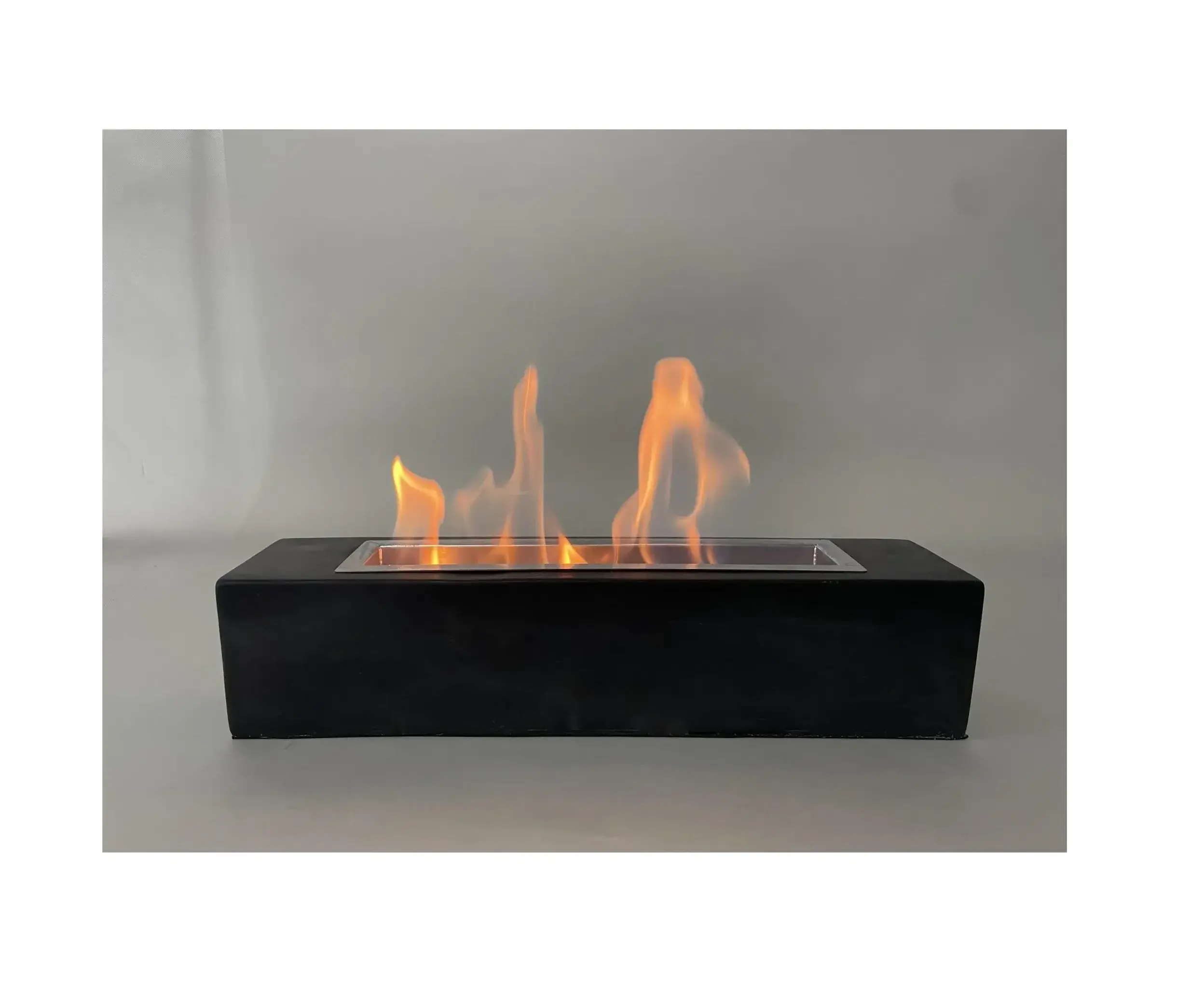 Hot Seller Rectangle Tabletop Concrete Fire Pits Fireplace Portable Fire Pit for Indoor and Outdoor