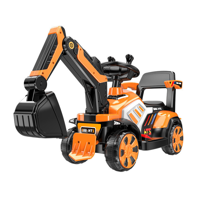 Wholesale electric excavator ride on toy children's excavator toy battery 12v baby kids electric car beach excavator