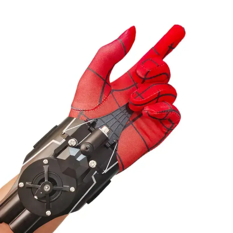 Cosplay spiderman shooter boys Luminous Light Wrist Launcher String Shooters Toy For kids