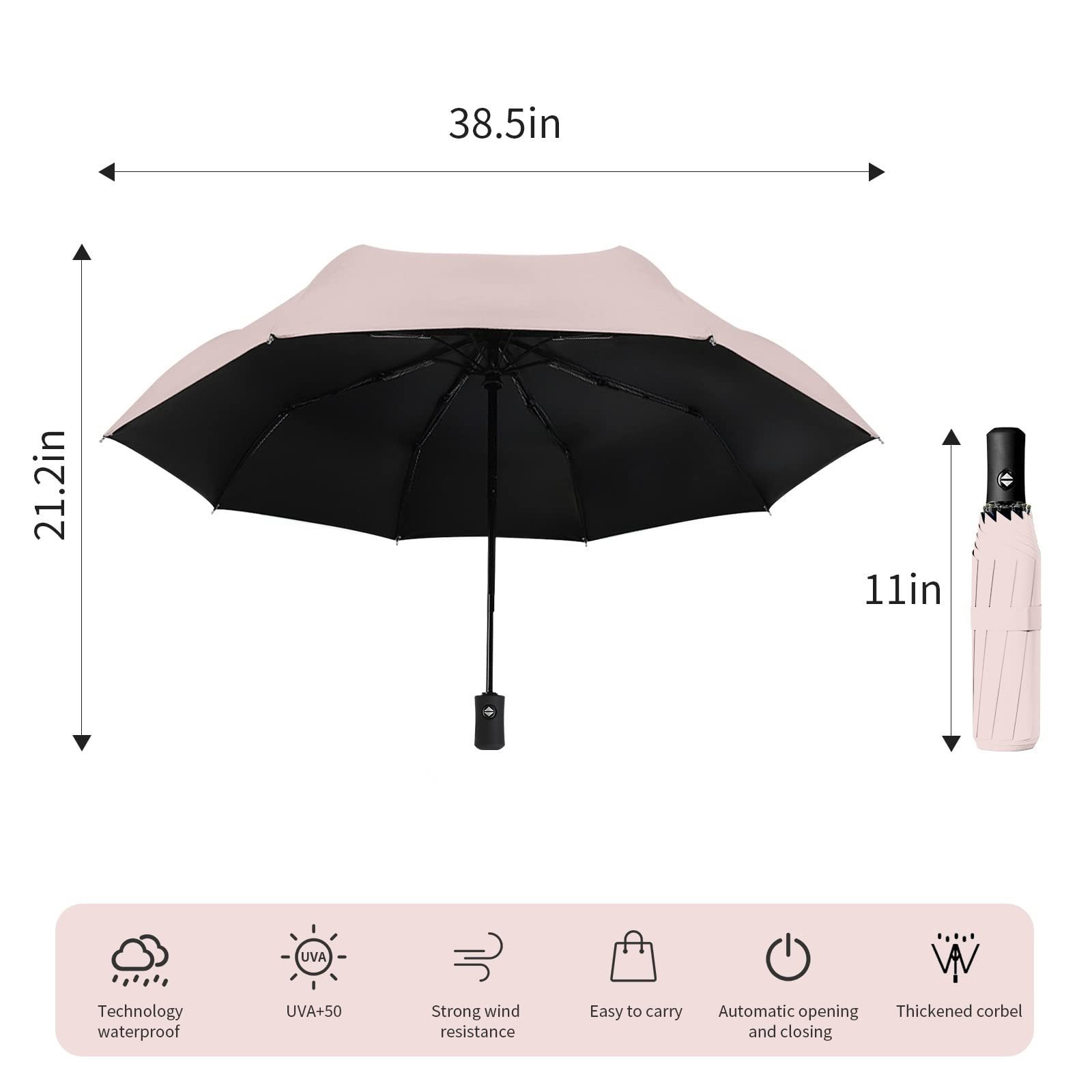 Best High Quality Rain Umbrella Automatic Windproof Travel Umbrella Compact Folding Auto Open Close Umbrellas