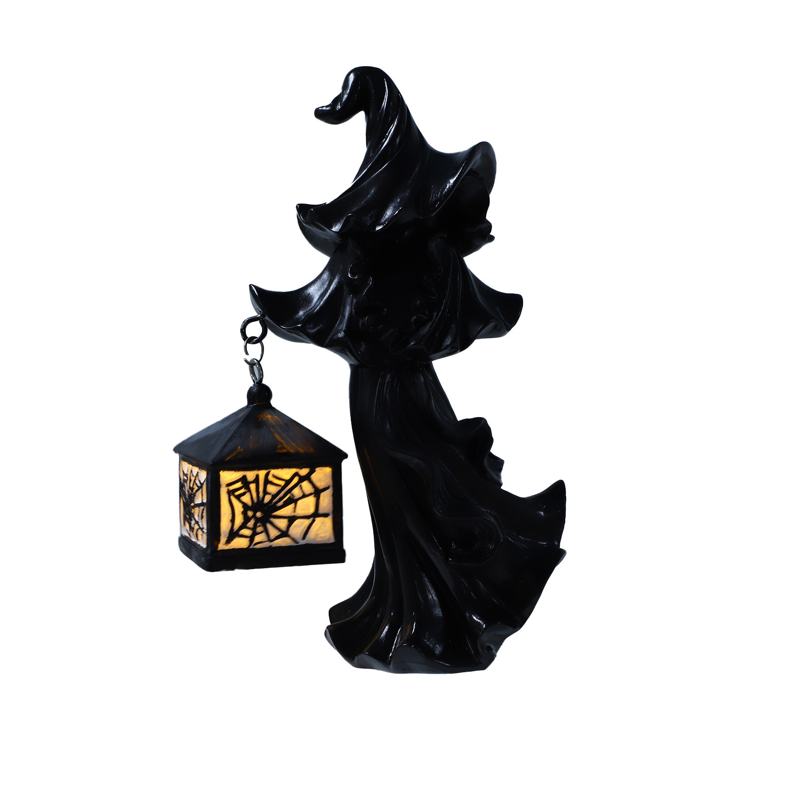 Halloween Garden Decoration Hell Messenger Lantern Decoration Witch Resin Sculpture Decoration Ghost Statue