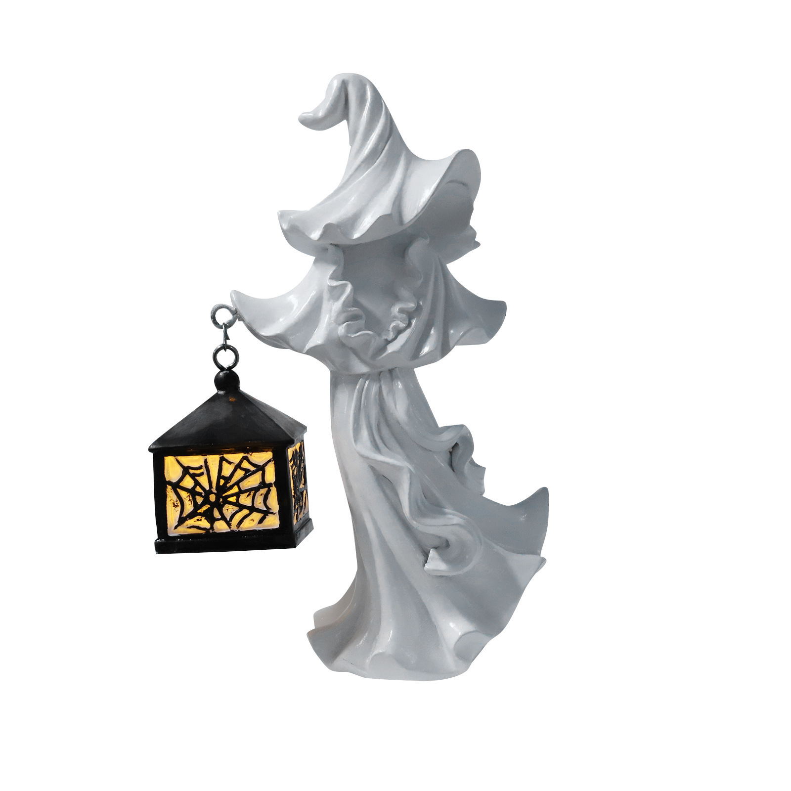 Halloween Garden Decoration Hell Messenger Lantern Decoration Witch Resin Sculpture Decoration Ghost Statue