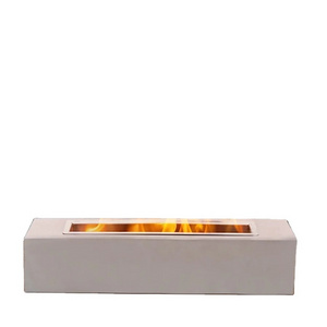 Hot Seller Rectangle Tabletop Concrete Fire Pits Fireplace Portable Fire Pit for Indoor and Outdoor