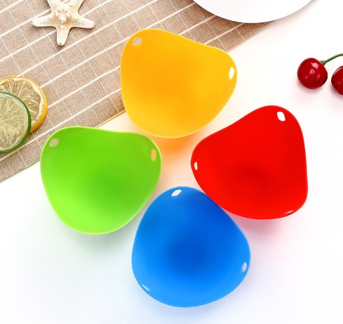 Multifunctional silicone egg poacher Food grade wholesale microwave oven non-stick omelette household egg steamer egg tray