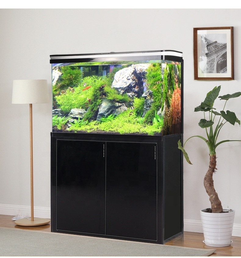 Living room large fish tank bottom filter ecological goldfish bowl glass medium filter tank