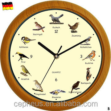 10Inch Quartz Christmas Musical Talking Wall Clock With Bird Sound