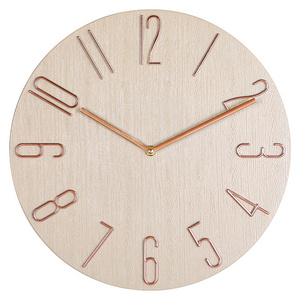 12Inch Plastic Wooden Antique Home Watch Wall Clock