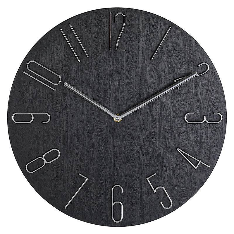 12Inch Plastic Wooden Antique Home Watch Wall Clock