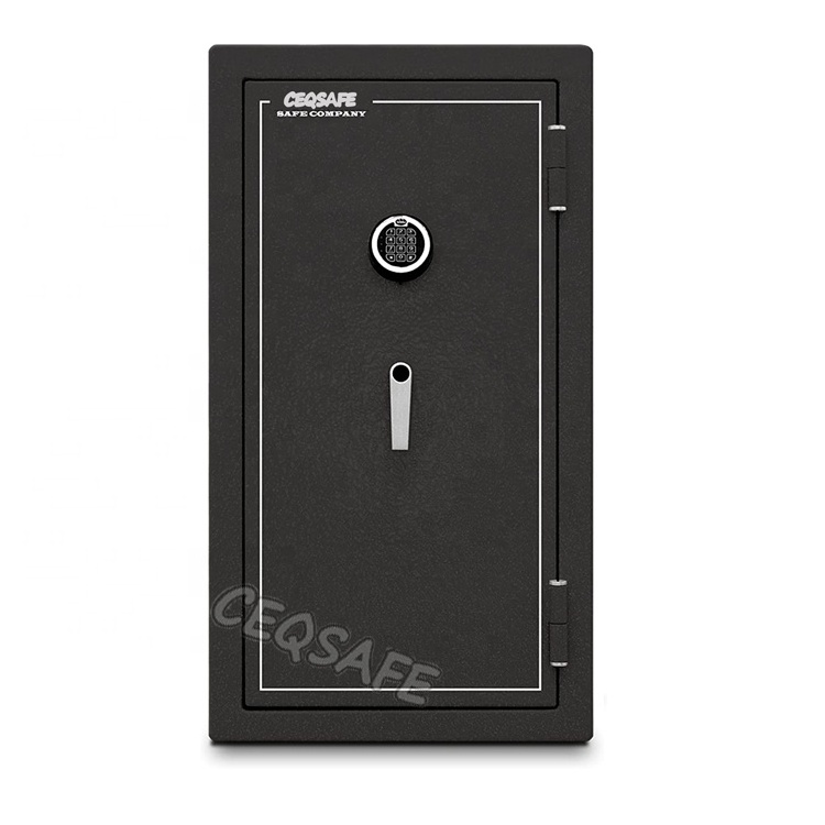 CEQSAFE Black Luxury Electronic Big Fireproof Safe Box Antique Surface Classic Digital Coded Lock 2 Hours