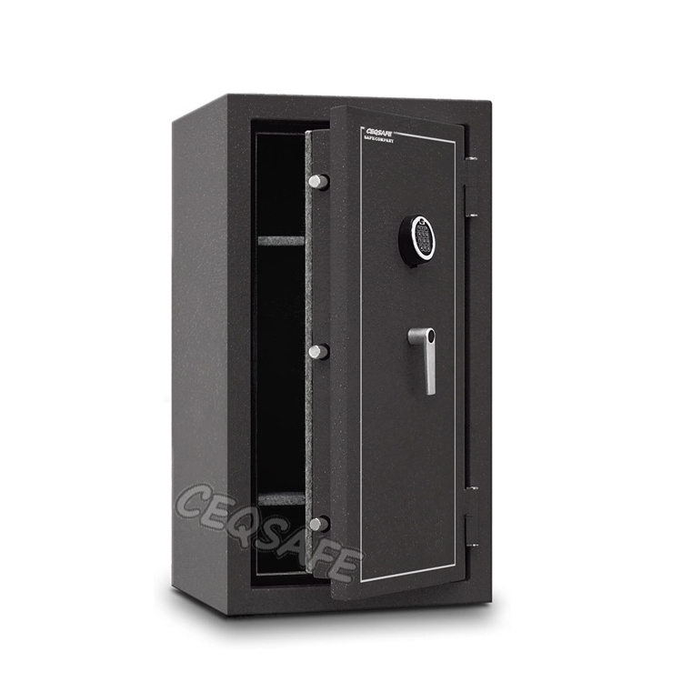 CEQSAFE Black Luxury Electronic Big Fireproof Safe Box Antique Surface Classic Digital Coded Lock 2 Hours