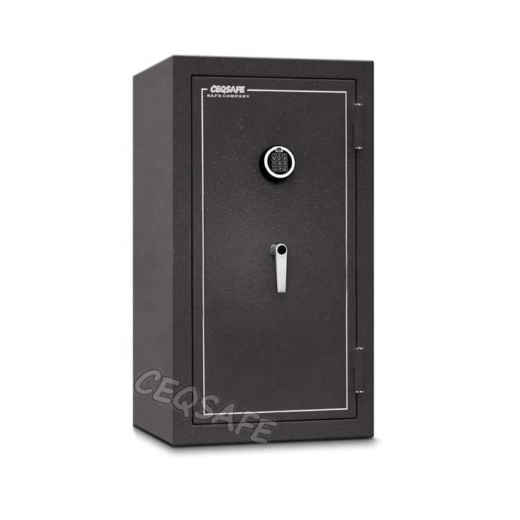 CEQSAFE Black Luxury Electronic Big Fireproof Safe Box Antique Surface Classic Digital Coded Lock 2 Hours