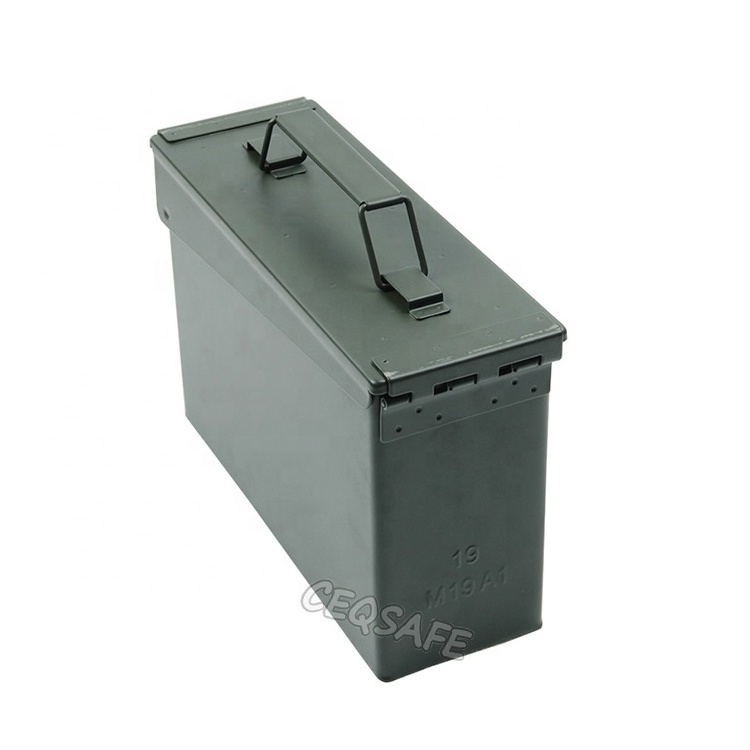 Metal Tool Box Ammo Can Waterproof Digital and Fingerprint Lock Classical Metal Steel CEQ Safe AMO-002