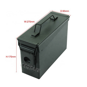 Metal Tool Box Ammo Can Waterproof Digital and Fingerprint Lock Classical Metal Steel CEQ Safe AMO-002