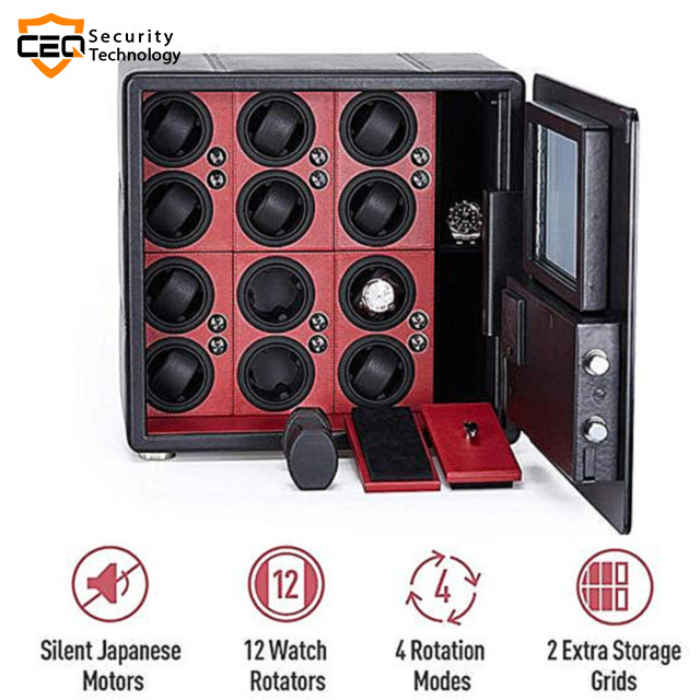 CEQSAFE Fashion Watch Box/Automatic Watch Winder/China Luxury Motor Watch Winder Parts With Leather