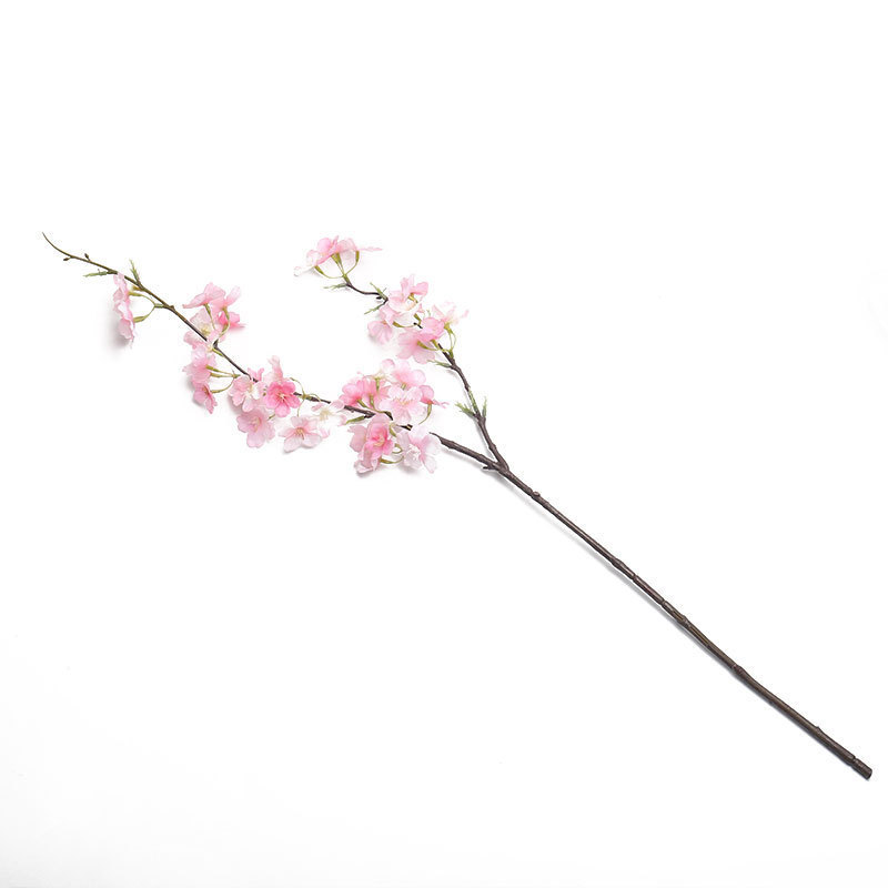 2-fork simulated cherry blossom branch artificial flower living room decoration ornaments wedding single peach blossom